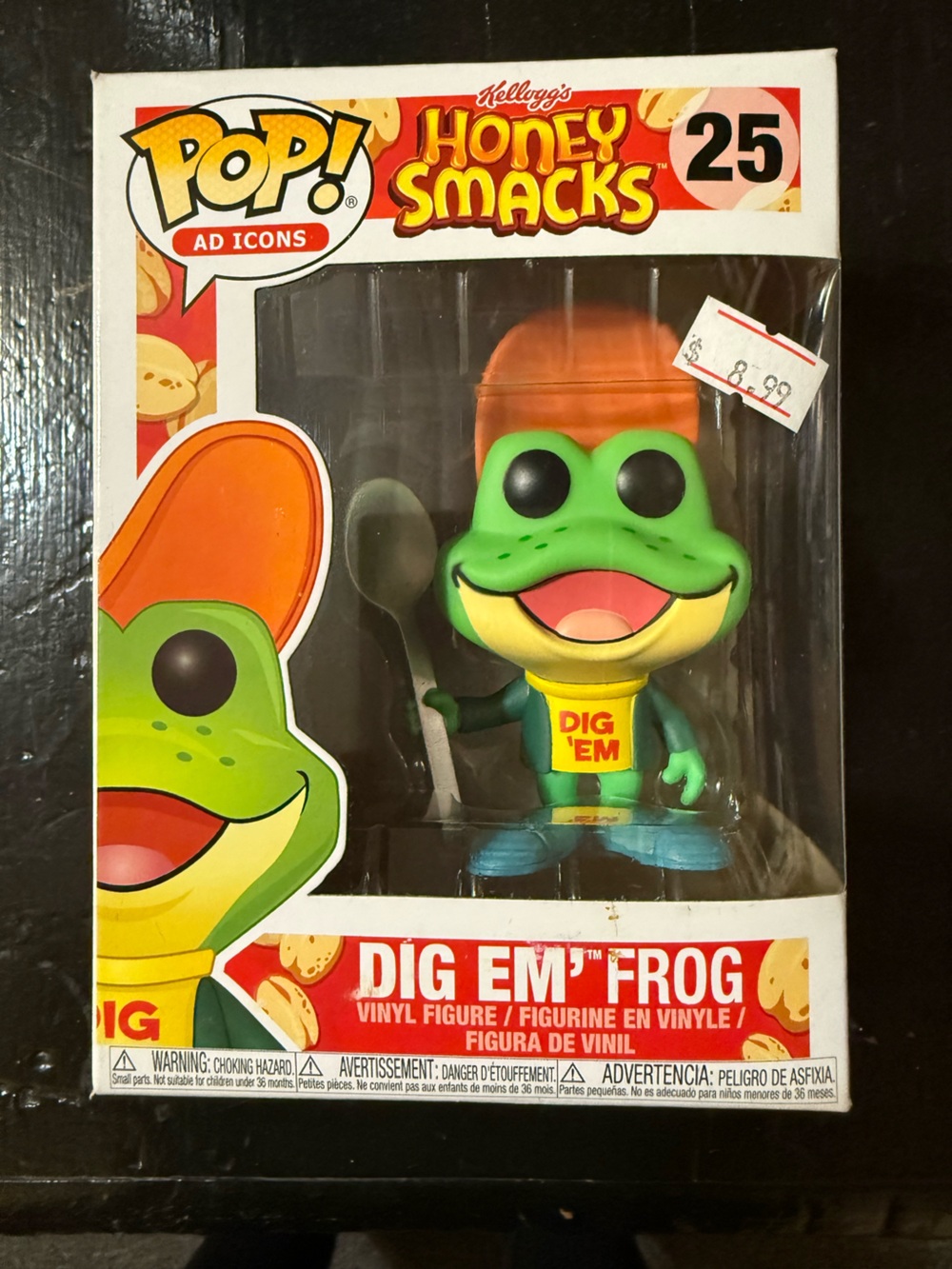 Funko Pop! Dig 'Em Frog Vinyl Figure in Green, Orange and Yellow